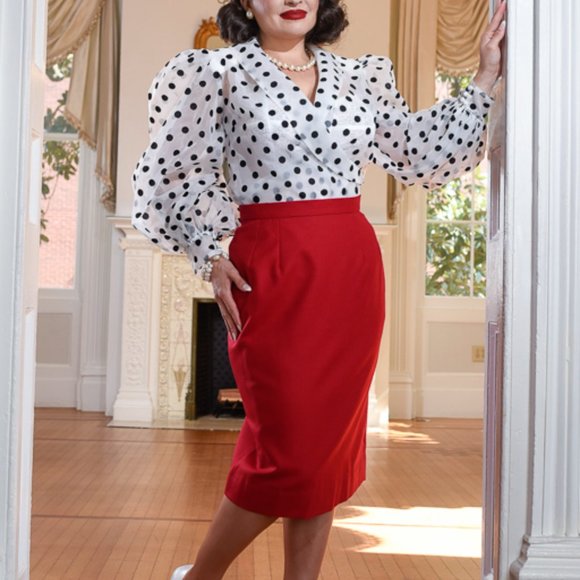 SECRETS IN LACE ERICA SKIRT PINUP/RETRO SKIRT NEW WITH TAGS WHITE - Picture 2 of 10